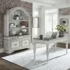 Liberty Furniture 244-HOJ-3DH Magnolia Manor - 3 Piece Home Office Set (Desk & Hutch) - Antique White