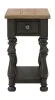 Riverside Furniture 32312 Riverside Furniture 32312 Barrington - 2 Tone Chairside Table - Antique Oak / Matte Black