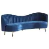 CoasterEssence 506861-S2 Sophia - 2 Piece Upholstered Channel Tufted Sofa Set - Blue