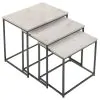 CoasterElevations 936016 Medora - 3 Piece Marble Top Nesting Table Set - White