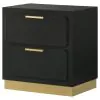Coaster Fine Furniture 224782 Caraway - 2-Drawer Nightstand - Black