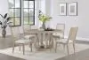 Coaster Fine Furniture 123120-S5 Trofello - 5 Piece Round Dining Table Set - White Washed