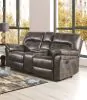 Furniture of America CM9908DG-LV-PK Josias - Loveseat - Dark Gray Leatherette