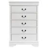 Coaster Fine Furniture 202445 Louis Philippe - 5-Drawer Bedroom Chest - White