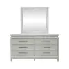 Liberty Furniture 781-BR-DM Reflections - Dresser & Mirror - Pearl White / Rhinestone