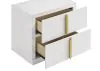 Coaster Fine Furniture 223092 Ines - 2-Drawer Nightstand Bedside Table - White High Gloss