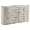 Coaster Fine Furniture 360113 Sonya - 6-Drawer Upholstered Bedroom Dresser - Ivory