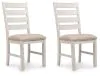 Ashley Furniture D394-01 Skempton - Dining UPH Side Chair (Set of 2) - White