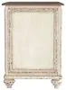 Ashley Furniture T743-7 Realyn - Chair Side End Table - Insert Mirror - White / Brown