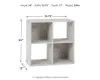 Ashley Furniture EA1811-2X2 Ashley Furniture EA1811-2X2 Paxberry - Four Cube Organizer - Whitewash