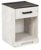 Ashley Furniture EB4121-291 Shawburn - One Drawer Night Stand - Open Cubby - White / Black / Gray