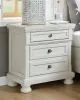 Ashley Furniture B742/31/36/46/58/56/94/92(2) Ashley Furniture B742/31/36/46/58/56/94/92(2) Robbinsdale - 8 Pc. - Dresser, Mirror, Chest, California King Panel Bed, 2 Nightstands - Antique White