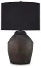 Ashley Furniture L100804 Naareman - Terracotta Table Lamp - Metallic Black