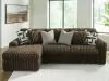 Ashley Furniture 98104S1 Ashley Furniture 98104S1 Midnight-Madness - 2-Piece Sectional Sofa With LAF Corner Chaise - Chocolate