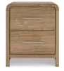 Ashley Furniture PCB1121-92 Gramburg - Two Drawer Night Stand - Warm Natural Brown