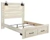 Ashley Furniture B192B8 Ashley Furniture B192B8 Cambeck - Queen Panel Bed With 2 Storage Drawers - Whitewash