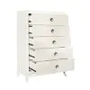Samuel Lawrence Furniture S910-040 Melrose - 5-Drawer Dresser Chest - White