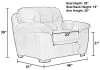 Jackson Furniture Industries 445301-1227/28-3027/28 Grant - Faux Leather Chair & 1/2 - Steel