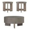 Liberty Furniture 674-OT-3PCS Affinity - 3 Piece Table Set - Dusty Taupe / Concrete Tops