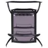 CoasterEssence 182135 Dallas - 2-Shelf Curved Freestanding Home Bar Cabinet - Black