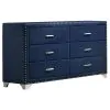 CoasterEveryday 223371KE-S5 Melody - 5 Piece Eastern King Bedroom Set - Pacific Blue