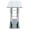 CoasterEssence 704989 Danville - U-Shaped Glass Top Entryway Console Table - Chrome