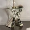 CoasterElevations 723447 Taffeta - Glass Top Mirrored Acrylic End Table - Silver