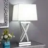 CoasterElevations 923289 Dominick - Tapered Mirrored Acrylic Table Lamp - Silver