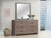 CoasterEveryday 207043M Brantford - 6-Drawer Dresser With Mirror - Barrel Oak