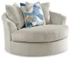 Benchcraft® 33004/38/34/17/21/08 Benchcraft® 33004/38/34/17/21/08 Maxon Place - 5 Pc. - 3-Piece Sectional With Raf Corner Chaise, Chair, Ottoman - Stone