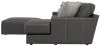 Jackson Furniture Industries 5045/63/76/28-28 Jackson Furniture Industries 5045/63/76/28-28 Minori - Italian Leather 2 Piece Sofa / Chaise With RSF Chaise And Cocktail Ottoman - Steel
