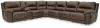 Ashley Furniture U71604S9 Ashley Furniture U71604S9 Dunleith - 7-Piece Power Reclining Sectional With LAF And RAF Zero Wall Power Recliners - Chocolate