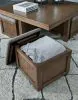 Ashley Furniture T738-20 Boardernest - Cocktail Table With 4 Stools (Set of 5) - Brown