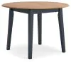 Ashley Furniture D399-15 Ashley Furniture D399-15 Gesthaven - Round Dining Room Drop Leaf Table - Natural / Blue