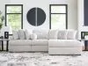 Ashley Furniture PC59106S1 Ashley Furniture PC59106S1 Cuddle Plush - 3-Piece Sectional With Armless Chaise And LAF Corner Chair - Arctic