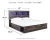 Ashley Furniture B211B51 Ashley Furniture B211B51 Drystan - King Bookcase Bed With 2 Side Drawers - Brown / Beige