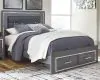 Ashley Furniture B214B3 Ashley Furniture B214B3 Lodanna - Queen Panel Bed With 2 Storage Drawers - Gray