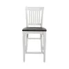 Liberty Furniture 417-C150024 Allyson Park - Counter Height Slat Back Chair - Wirebrushed White / Charcoal