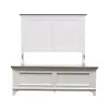 Liberty Furniture 417-YBR-FPB Allyson Park - Full Panel Bed - Wirebrushed White / Charcoal