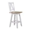 Liberty Furniture 62WH-B250324 Liberty Furniture 62WH-B250324 Lindsey Farm - Counter Height Swivel Chair - Weathered White & Sandstone