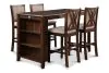 New Classic D3651-60CS-CHY New Classic D3651-60CS-CHY Amy - 5 Piece Counter Dining Set (Table With Storage & 4 Chairs) - Cherry