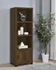 Coaster Fine Furniture 707736 Sachin - 3-Shelf Engineered Wood Media Tower - Dark Pine