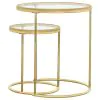 CoasterElevations 935936 Maylin - 2 Piece Round Glass Top Nesting Table Set - Gold