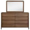 Coaster Fine Furniture 223323M Maderia - 8-Drawer Dresser And Mirror - Walnut