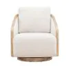 Liberty Furniture 722-ACH15 Nora - Upholstered Swivel Accent Chair - Light Brown / White