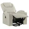 Coaster Fine Furniture 609477P Armstrong - Upholstered Power Lift Massage Recliner - Ivory