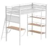 Coaster Fine Furniture 460332WHTB1 Campus - Twin Posts, Front & Rear Guard Rails, Ladder, tube For Part Shelf, Box 1 of 2 - Matte White