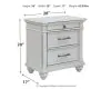Benchcraft® B777-93 Kanwyn - Three Drawer Night Stand - Whitewash