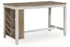 Ashley Furniture D394-32 Skempton - Rectangular Counter Table With Storage - White