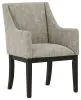 Ashley Furniture D984-01A Burkhaus - Dining UPH Arm Chair (Set of 2) - Beige / Dark Brown